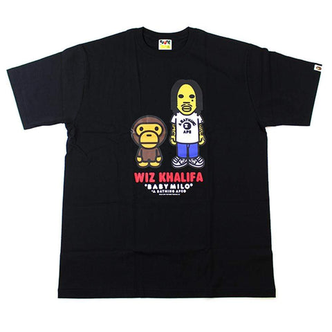 Bape x Wiz Khalifa Baby Milo Tee Black